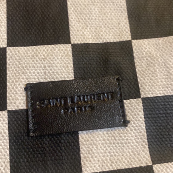 Saint Laurent Teddy Checkerboard Canvas Backpack - Picture 4 of 6